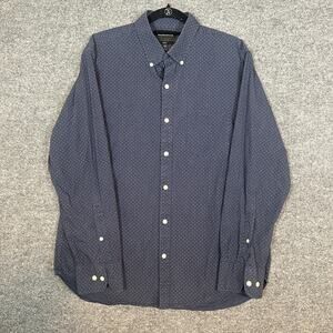Bonobos Shirt Mens Large Blue Polka Dot Slim Fit‎ Casual Button Up